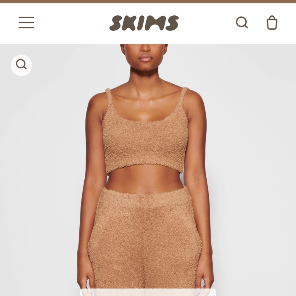 SKIMS cozy collection crop top